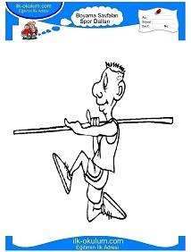 Çocuklar İçin Atletizm Boyama Sayfaları 